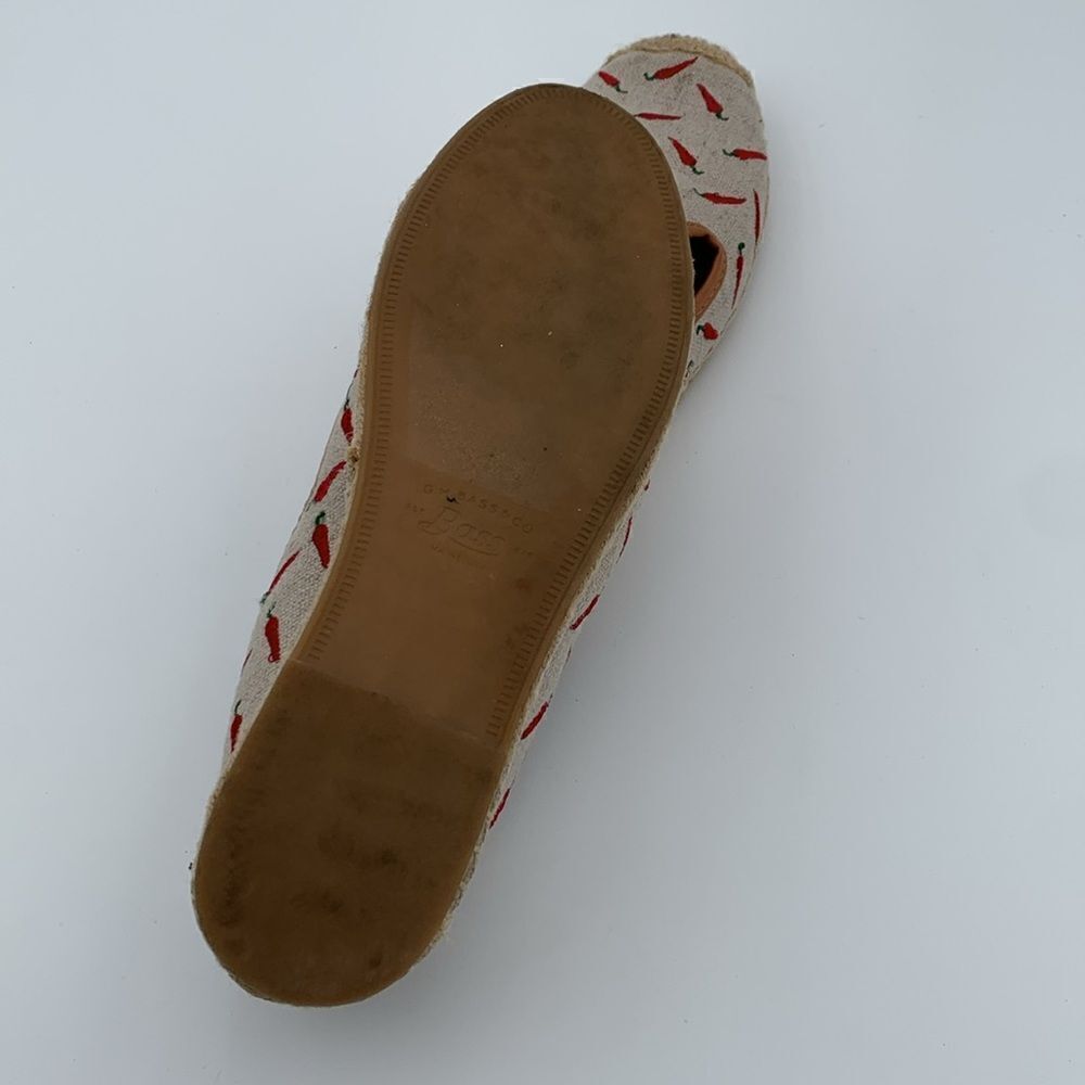GH Bass Co chili pepper embroidered slip on espadrilles flats size 8.5 - Picture 10 of 11